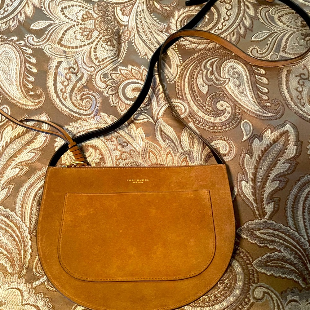 Authentic Cognac Saddle Tory Burch
